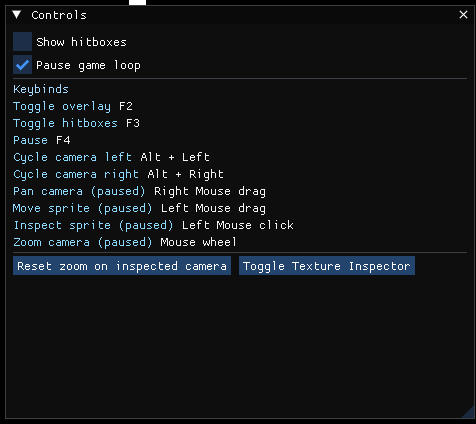 Controls window